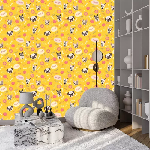 Tapete Cute Hund farbigen Vektor-Muster