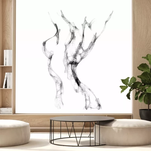 Fototapete Sinnliche Silhouette einer Frau gezeichnet mit einer einzigen Aquarelllinie