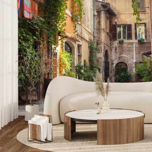 Fototapete Innenhof des alten Gebäudes