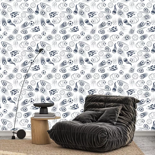 Tapete Fußball oder Fußball Bälle nahtlose Muster