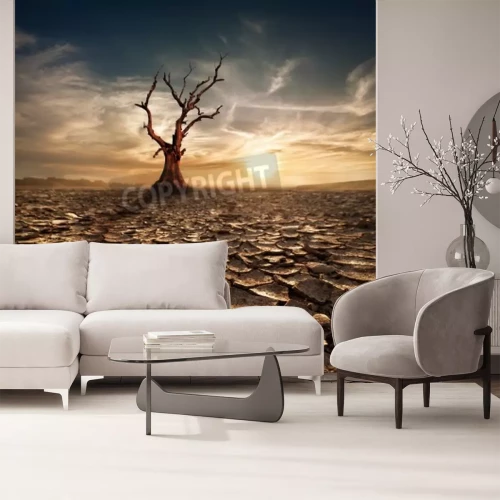 Fototapete Baum in der Wüste