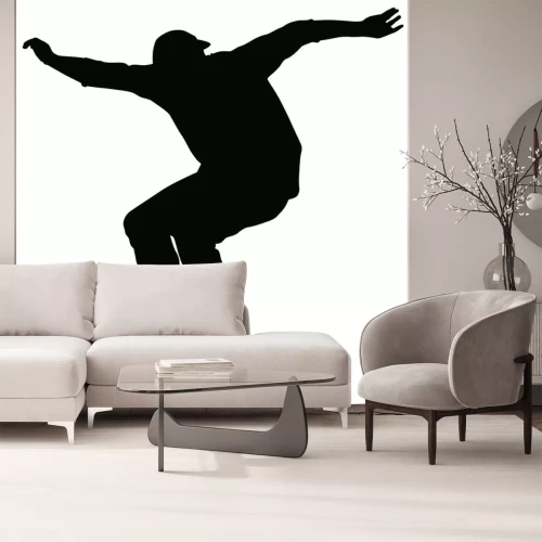 Sticker Teenager-Fahrt auf einem Skateboard