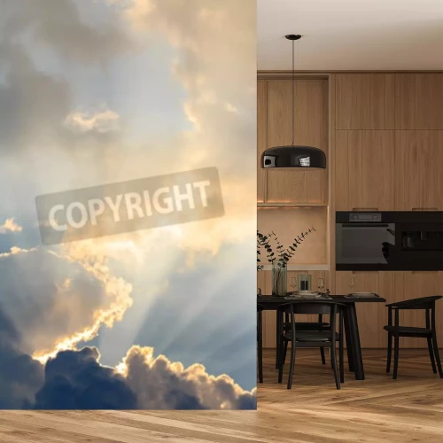 Fototapete Himmel in Sonnenstrahlen