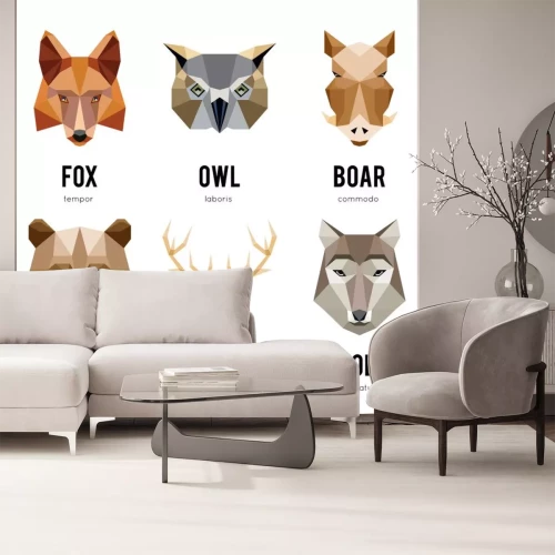 Sticker Geometrische Waldtiere und Signaturen