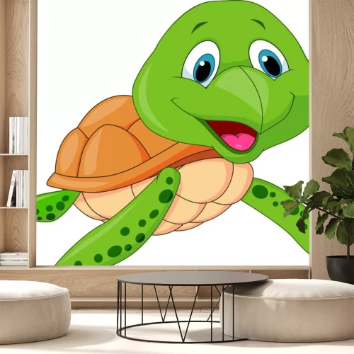 Sticker Nette Meeresschildkröte cartoon