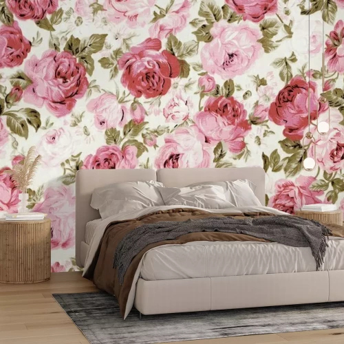 Fototapete Rosen zu einem Vintage-Thema