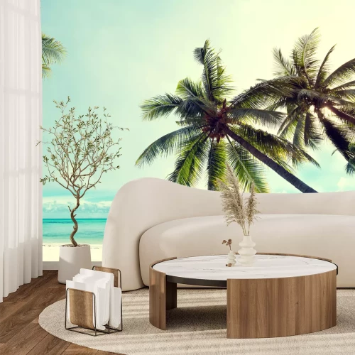 Fototapete Palmen an himmlischem Strand