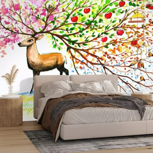 Sticker Deer-vier Jahreszeiten.