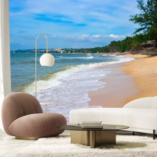 Fototapete Sandiger Strand und Meer