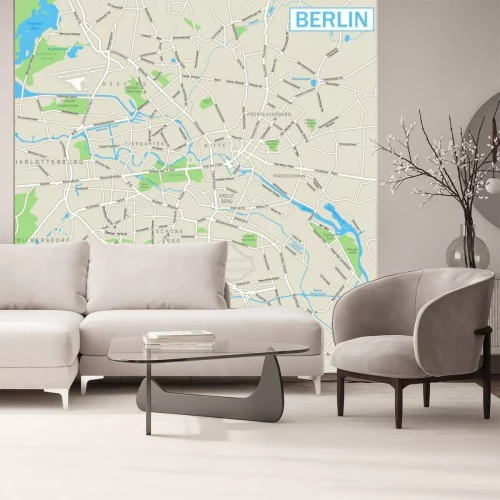 Sticker Berlin Karte und Navigation Icons Sehr detaillierte Vektor-Straßenkarte von Berlin. Es umfasst: - Straßen - Parks - Namen von Unterverzeichnissen - Wasser Objektnamen