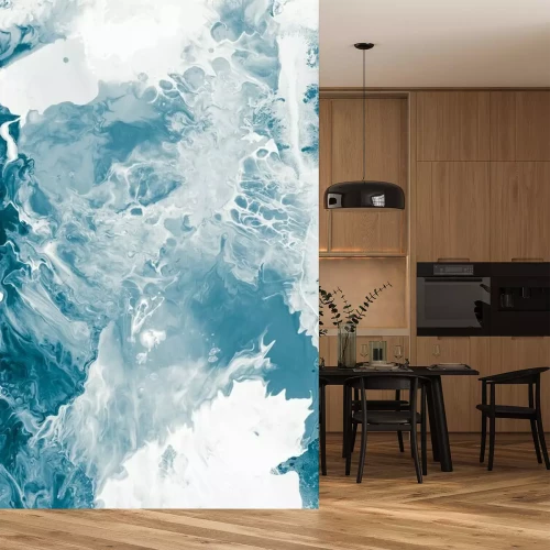 Fototapete Blaue Texturen auf Marmor