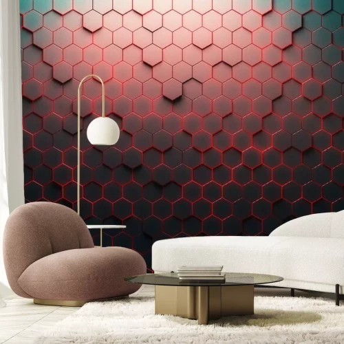 Fototapete Dreidimensionale Wabenstruktur