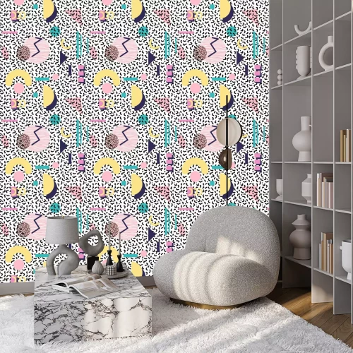 Tapete Verrückter Memphis-Stil