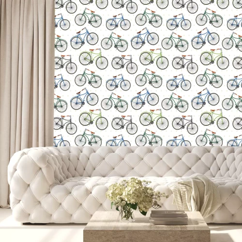 Tapete Retro Fahrrad Muster