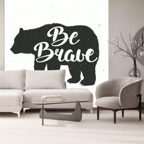 Sticker Wilder Bär mit Aufschrift