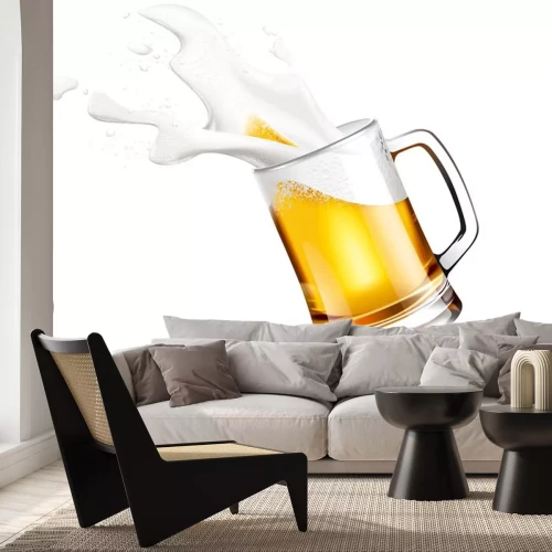 Sticker Bier gießt aus einem Krug