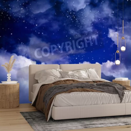 Fototapete Gestirnter Himmel und Wolken