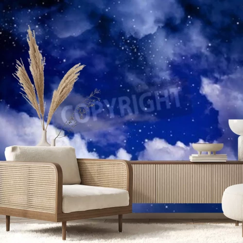 Fototapete Gestirnter Himmel und Wolken