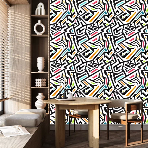 Tapete Jugendliche bunte Pfeile