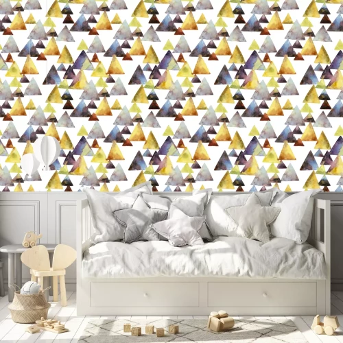 Tapete Dreieckige Berggipfel