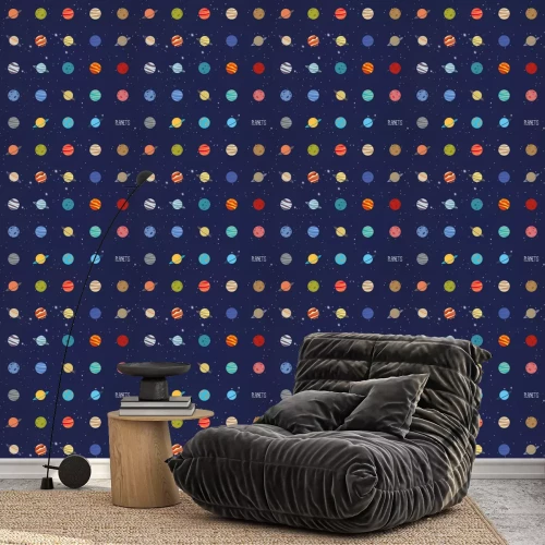 Tapete Zusammenfassung Cartoon Planeten