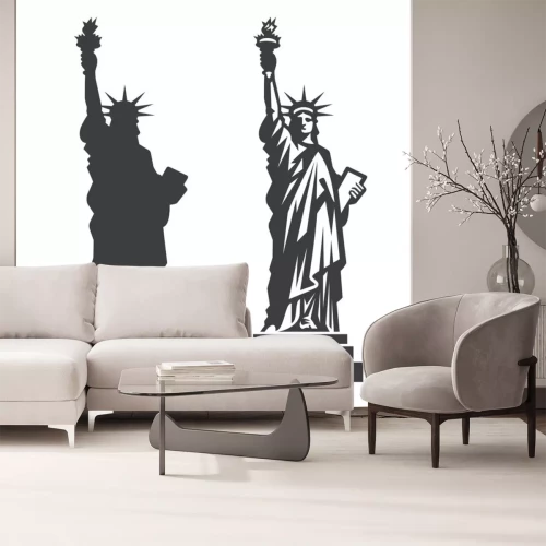 Sticker New York Freiheitsstatue Vector Silhouette