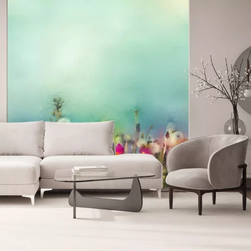 Fototapete Aquarellwiese mit Wildblumen