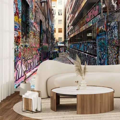 Fototapete Hip-Hop Graffiti an Mauern