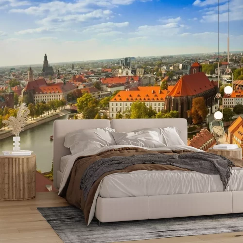 Fototapete Breslau aus der Vogelperspektive