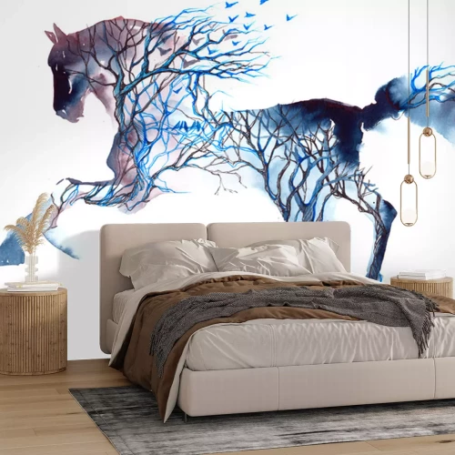 Fototapete Aquarell-Fantasie-Pferd