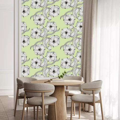 Tapete Vektor Blumen und Blätter