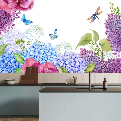 Sticker Wiese mit Hyazinthen