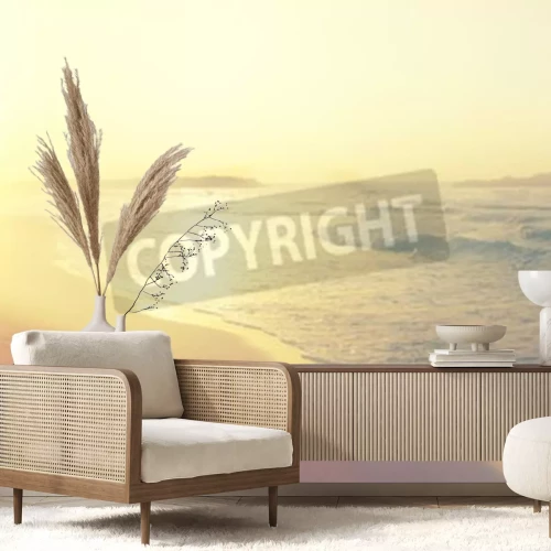 Fototapete Strand und Sonnenstrahlen