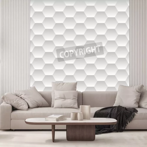 Fototapete Sechseckiges Mosaik 3D