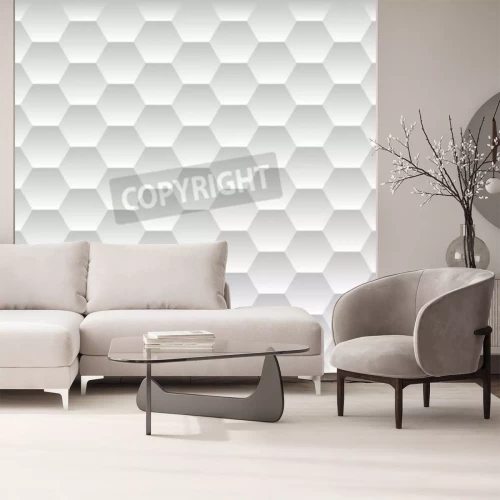Fototapete Sechseckiges Mosaik 3D