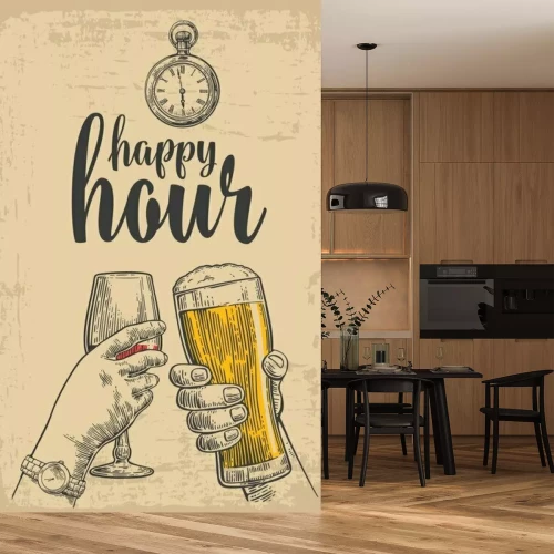 Sticker Werbung für Bier und Wein Grafik
