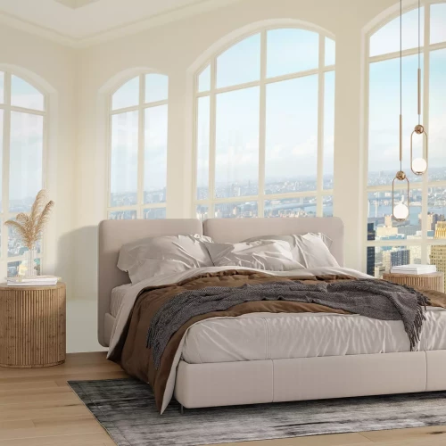 Fototapete Zimmer mit ausblick auf stadt