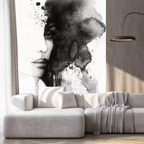 Fototapete Porträt eines Mädchens im abstrakten Stil