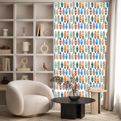 Tapete Surfboard Aquarell nahtlose Muster.