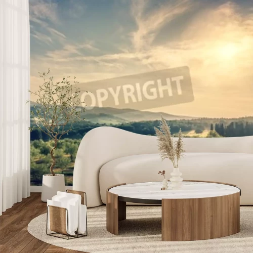 Fototapete Himmel über Toskana