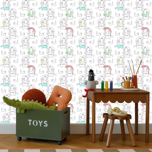 Tapete Abstrakte Kätzchen