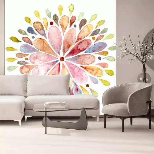 Fototapete Orientalisches Mandala in Aquarell