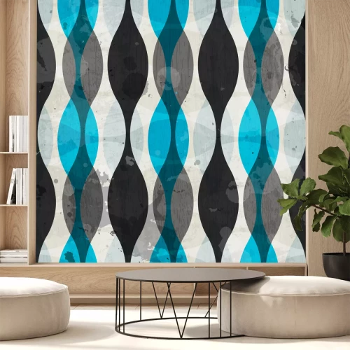 Fototapete Vintage Muster mit Blau