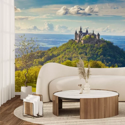 Fototapete Burg Hohenzollern bei Sonnenuntergang