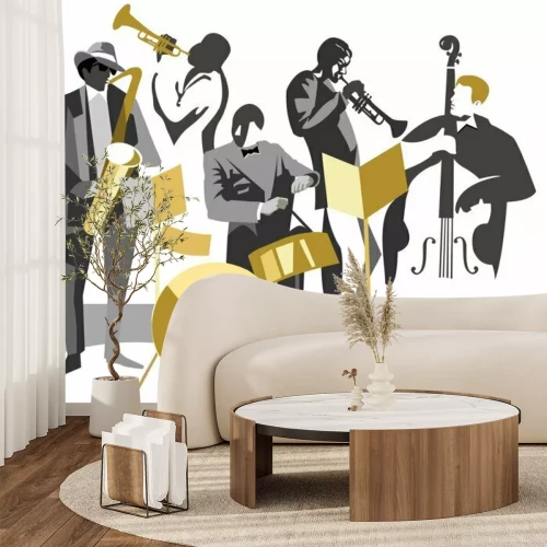 Sticker Jazzband einfache minimalistische Grafik