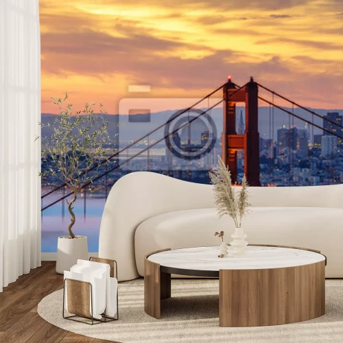 Fototapete Golden Gate Bridge in den Wolken