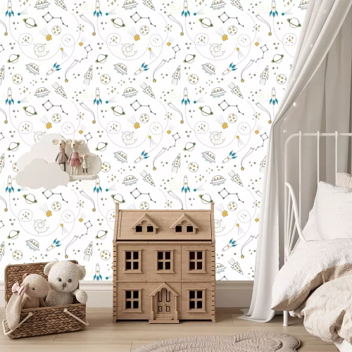 Tapete Konstellationen und Raumschiffe