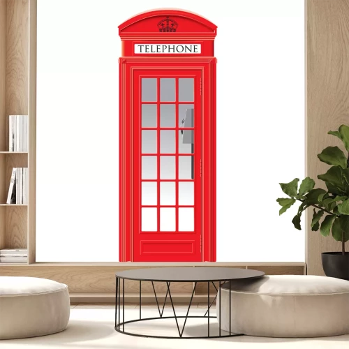 Sticker Rote Telefonzelle - London - Vektor
