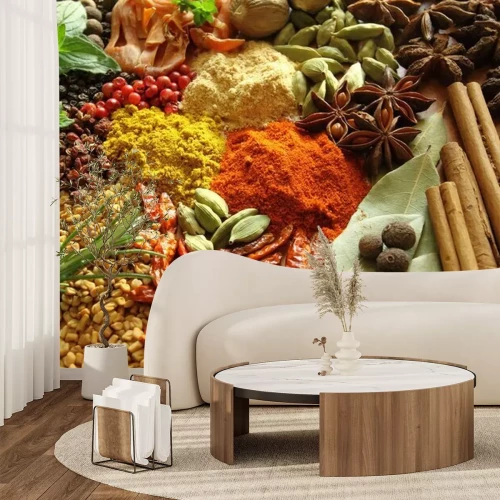 Fototapete Bunte und aromatische Gewürze