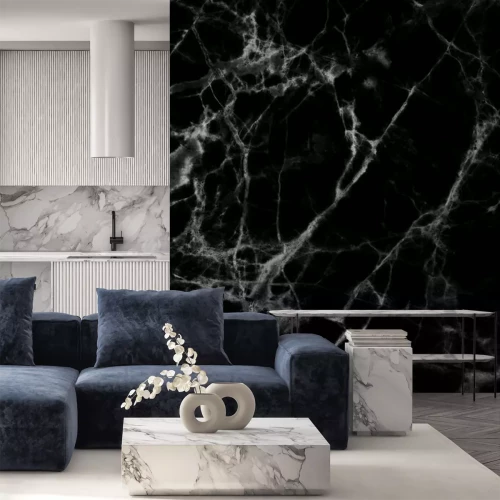 Sticker Schwarzes Marmor-Muster